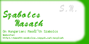 szabolcs masath business card